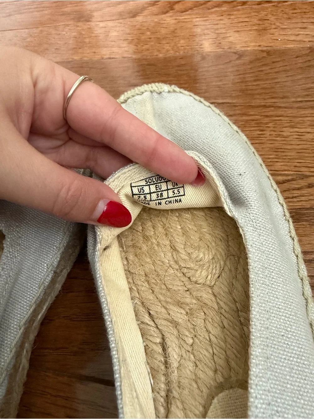 Soludos Women's Light Beige Canvas Espadrille Flats